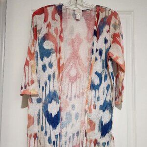 Chico lightweight Open Front Coverup Size 1 or Medium – Like New